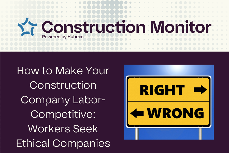 Right and wrong sign for construction business ethics